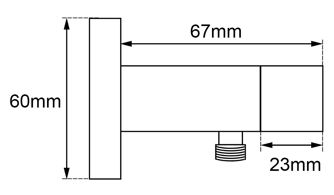 Bathroom Square Chrome 1/4 Turn Washing Machine Stop Tap(One Piece) - Image 2