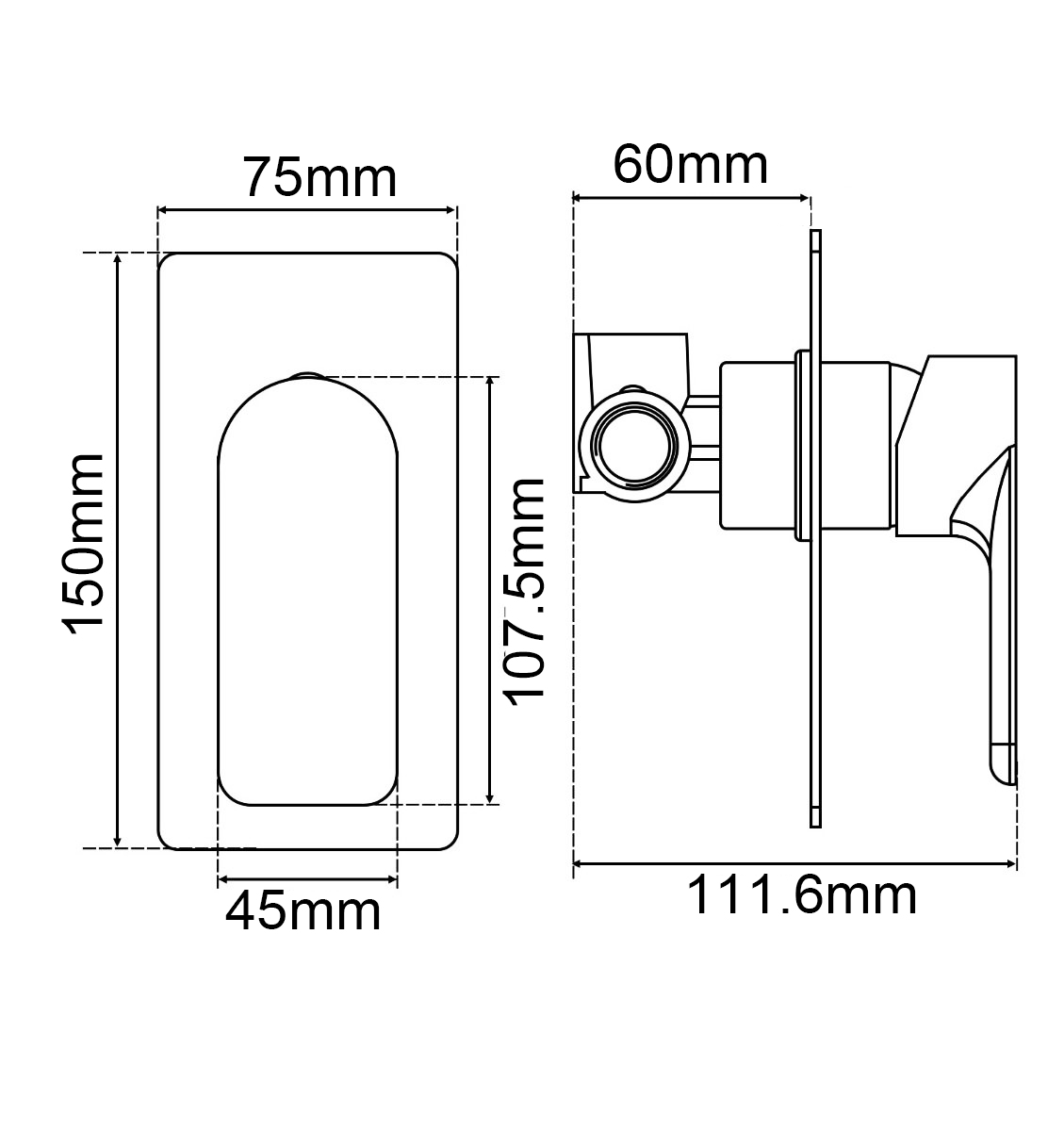 VOG - Gunmetal Wall Mixer - Image 2