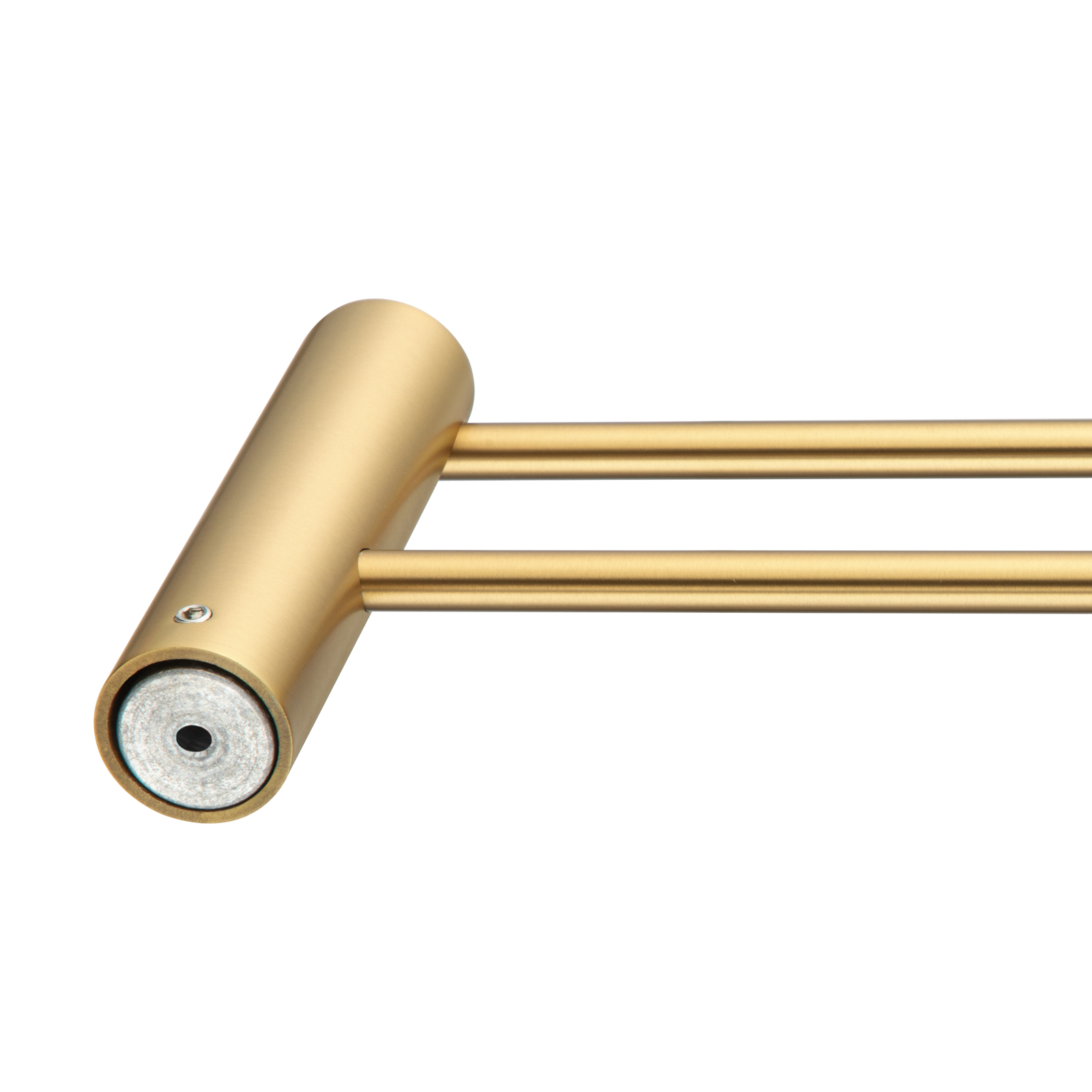 600mm Brushed Brass Double Towel Rail - Image 2