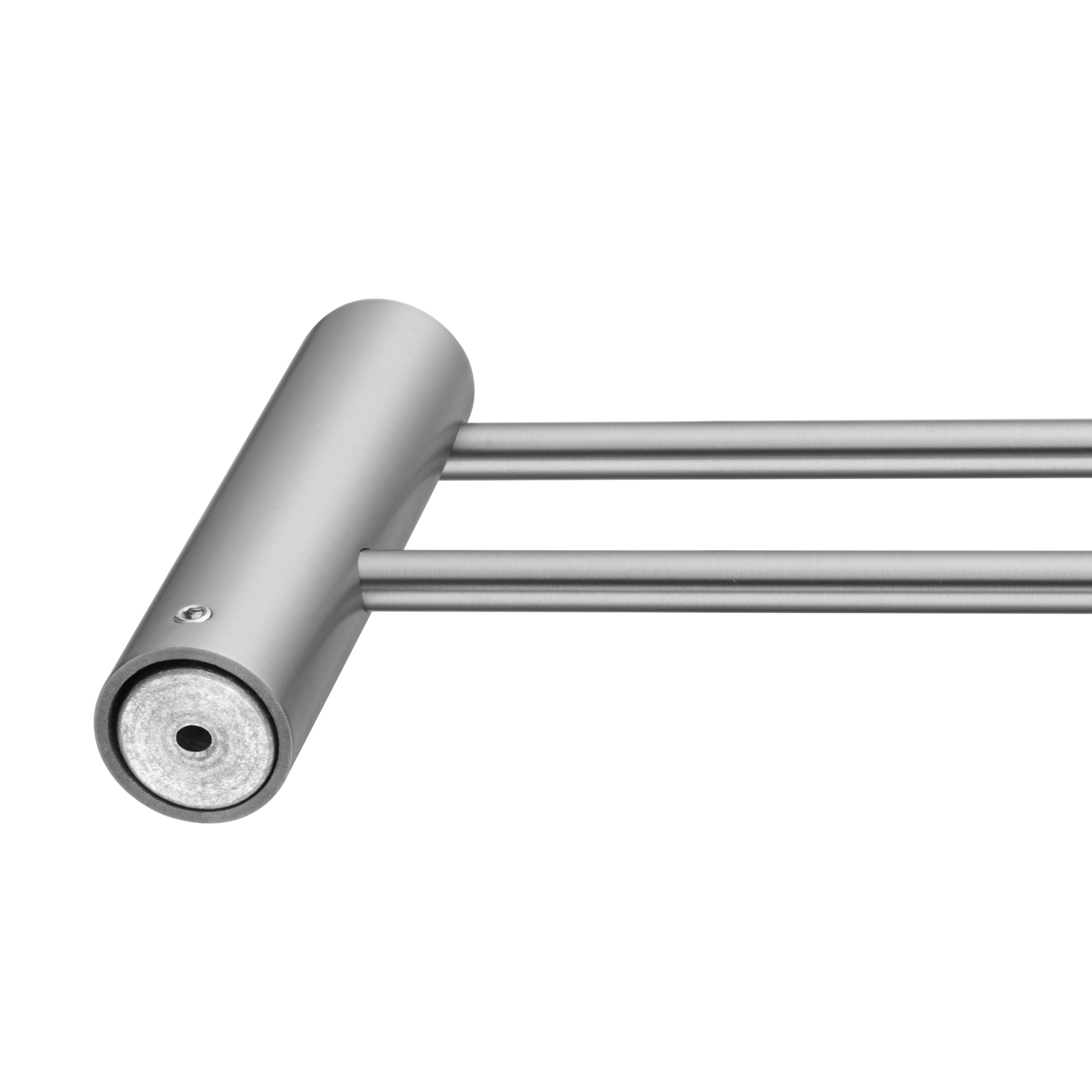 600mm Brushed Nickel Double Towel Rail - Image 5