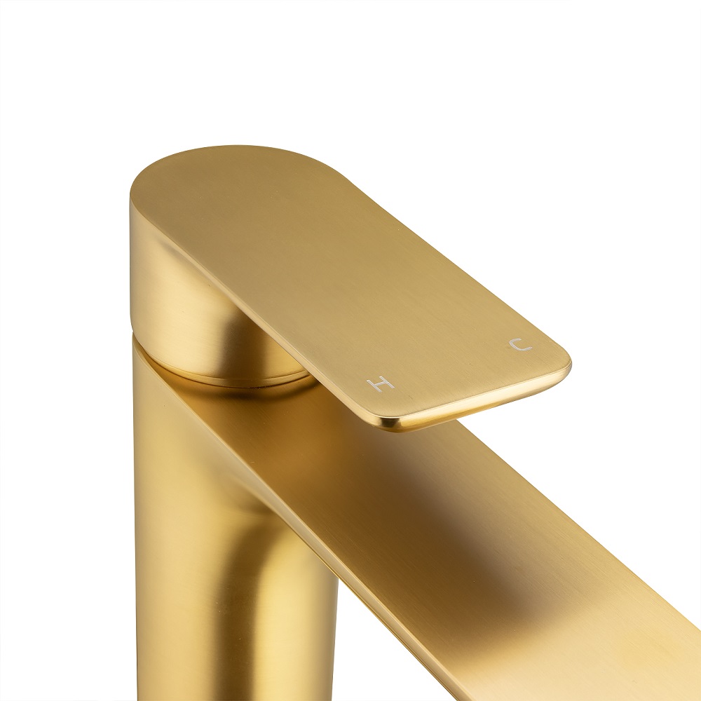 VOG - Brushed Brass Basin Mixer - Image 3