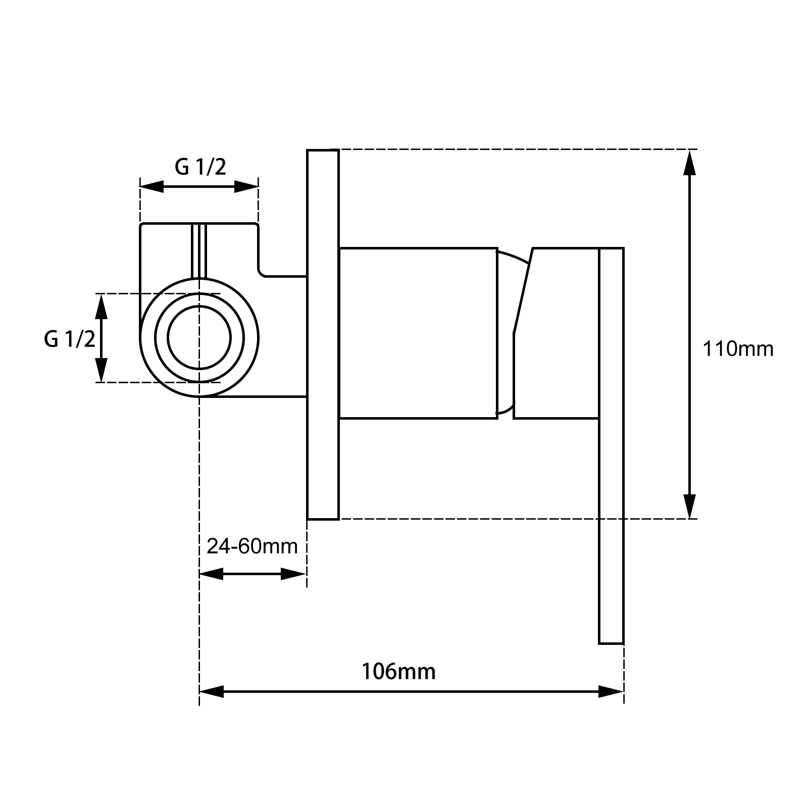 BLAZE - Gunmetal Wall Mixer - Image 2