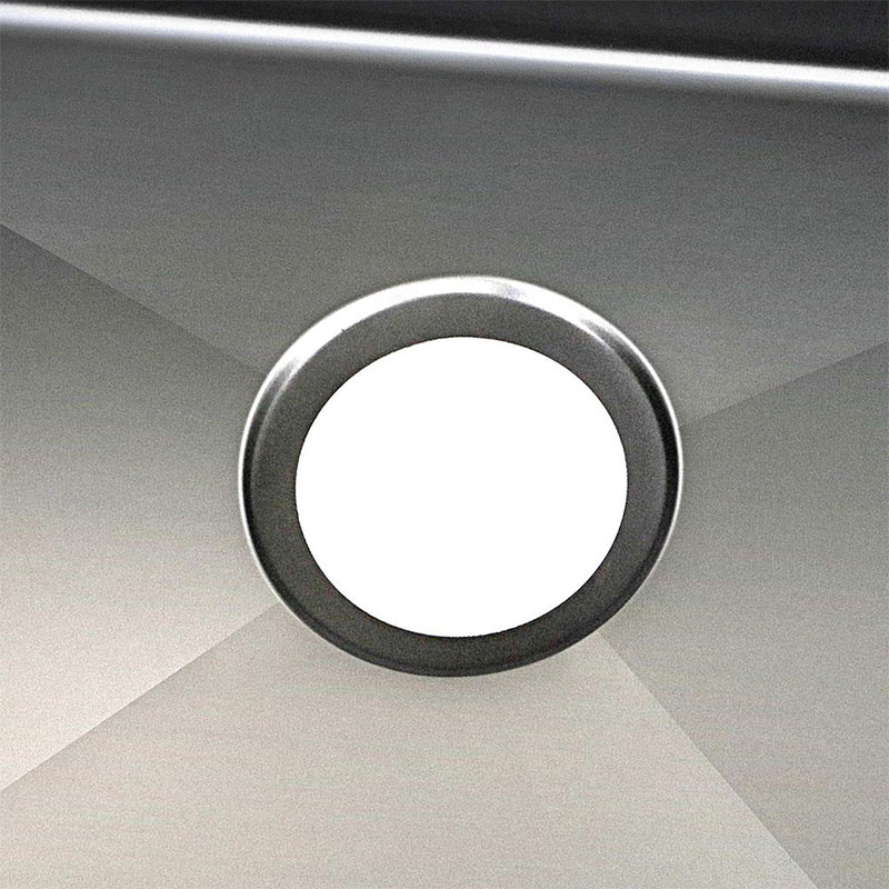 440x440x205mm Dark Grey Stainless Steel Single Bowl Kitchen Sink - Image 4