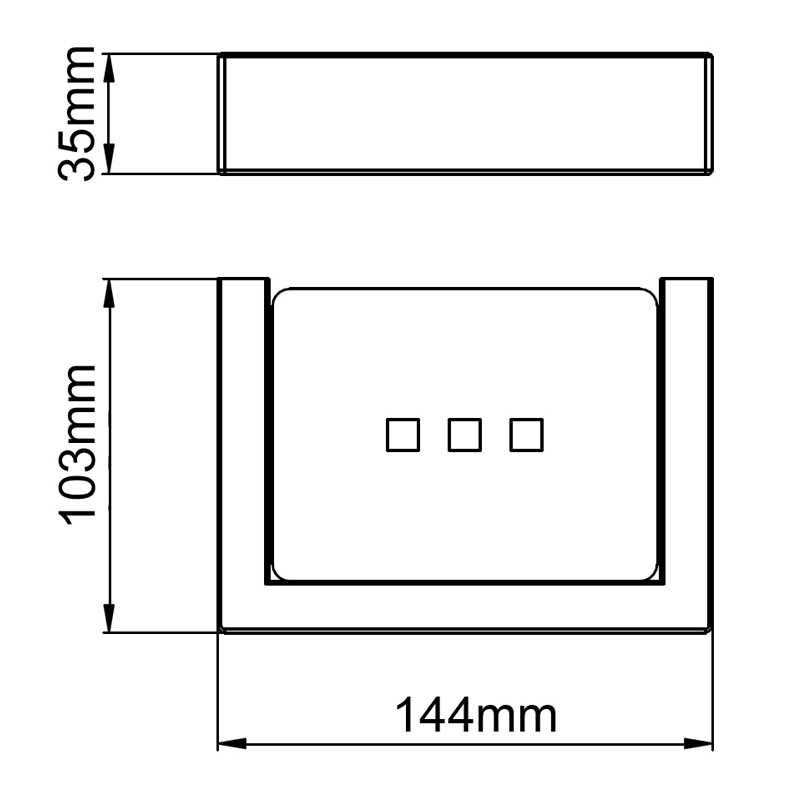 IVANO - Gunmetal Soap Dish - Image 2