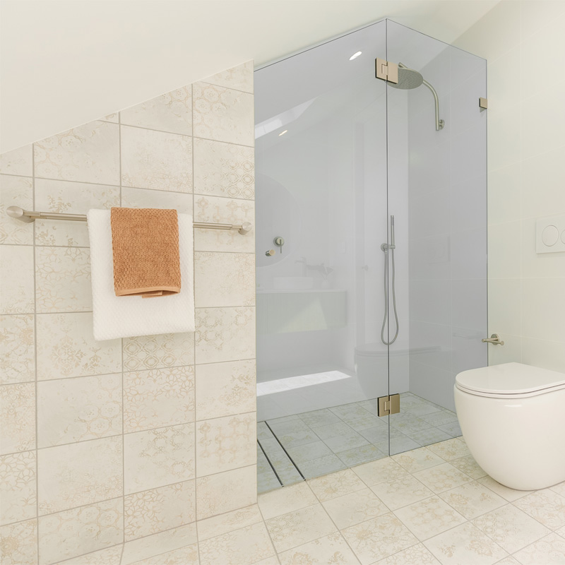 CADDENCE - 800mm Brushed Nickel Single Towel Rail - Image 4