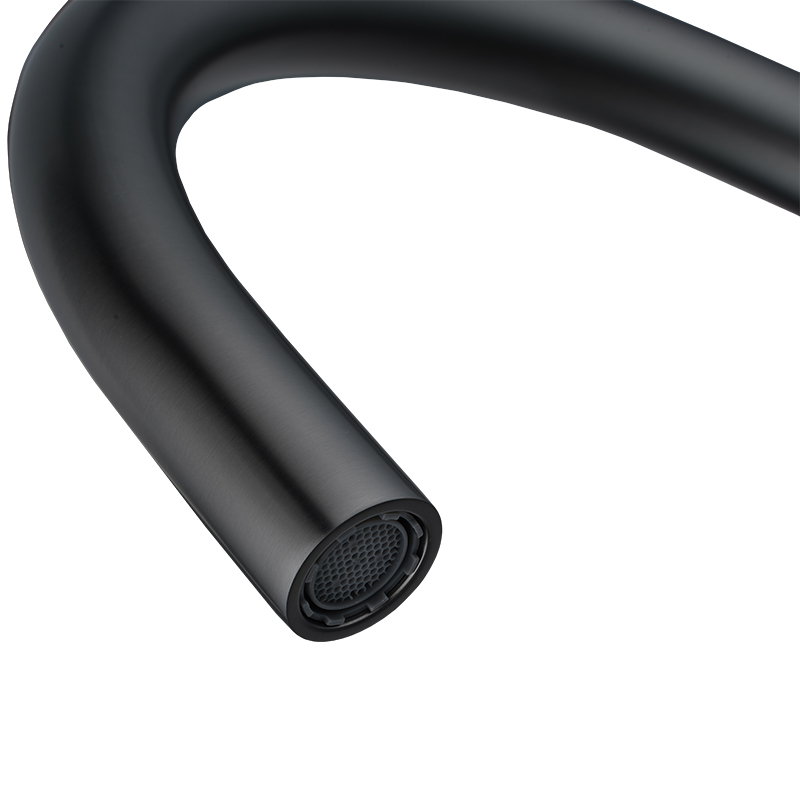 MOON - Brushed Gun Metal Grey Swivel Basin Mixer - Image 4