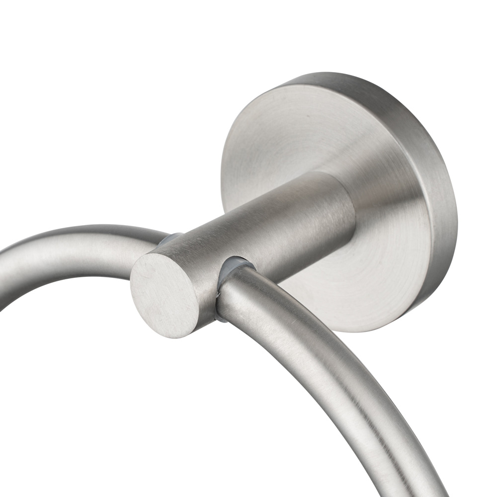 LUCID PIN - Brushed Nickel Towel Ring - Image 2