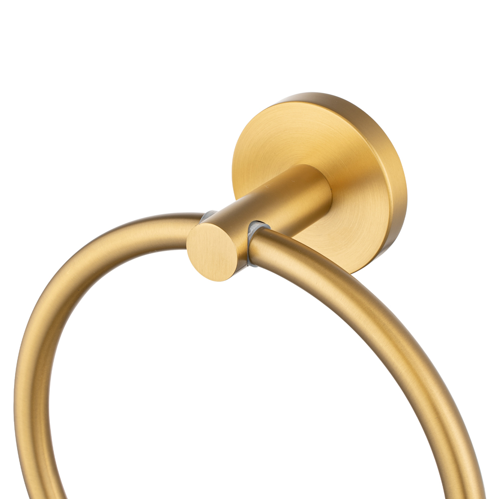 LUCID PIN - Brushed Brass Towel Ring - Image 2