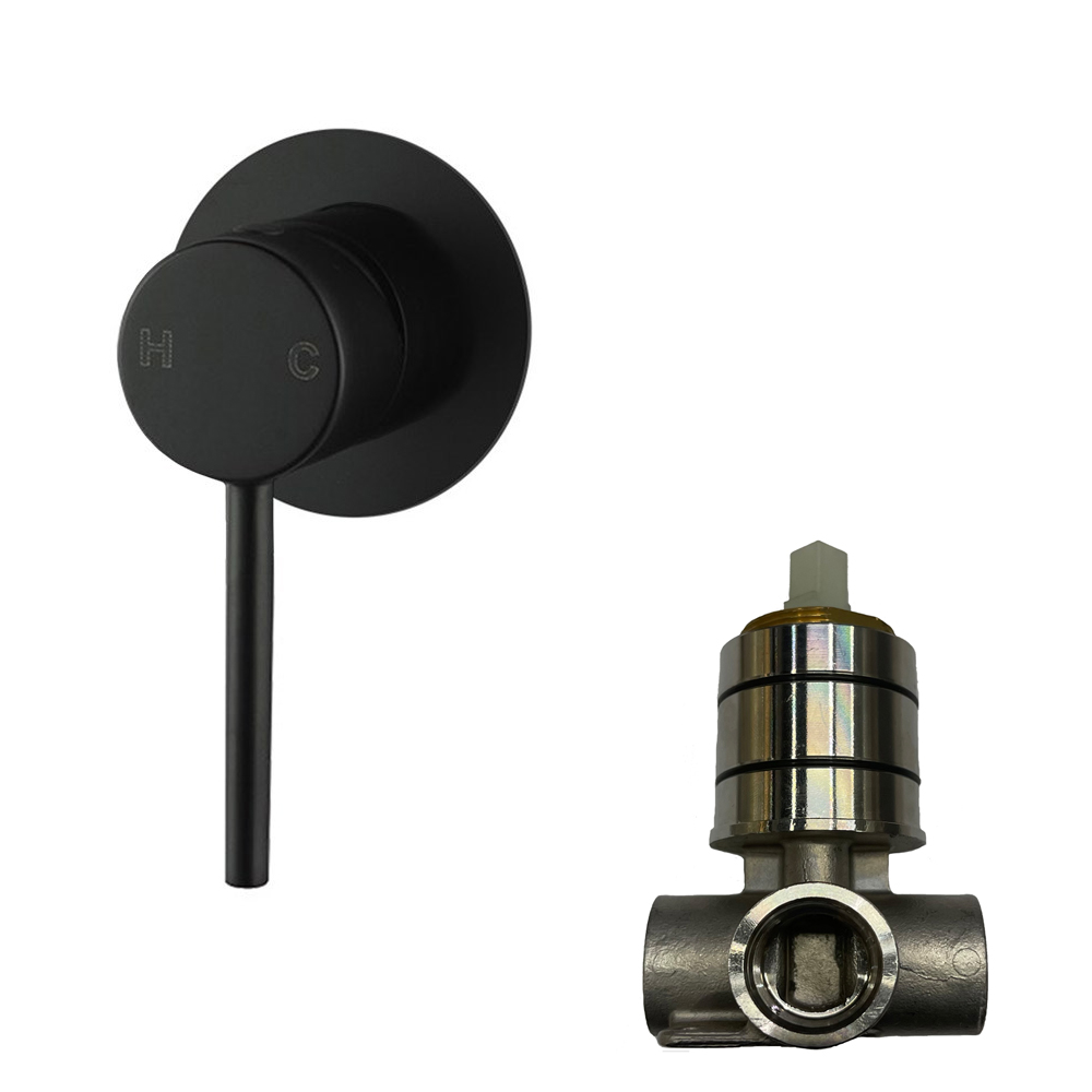 LUCID PIN - Black Wall Mixer - Image 4