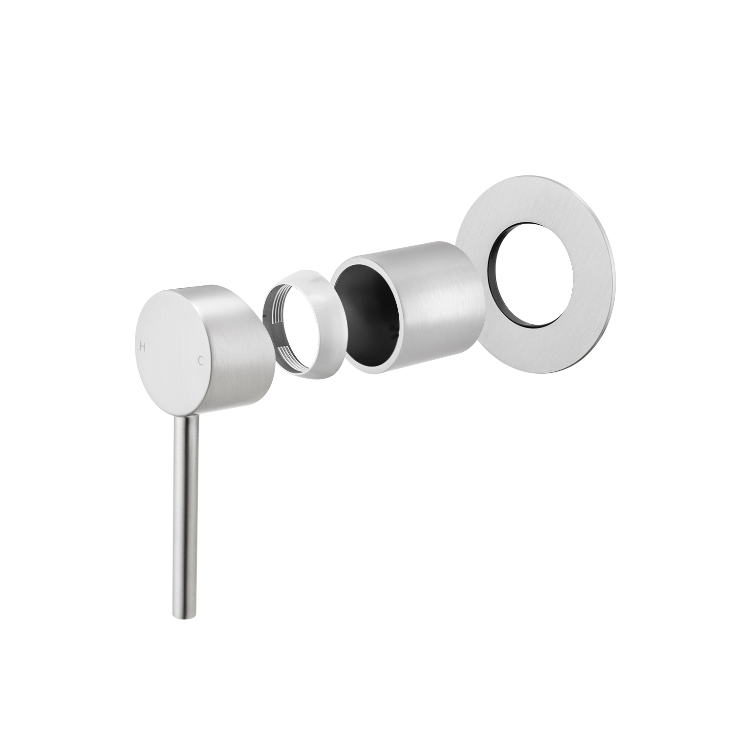 LUCID PIN - Brushed Nickel Wall Mixer - Image 4