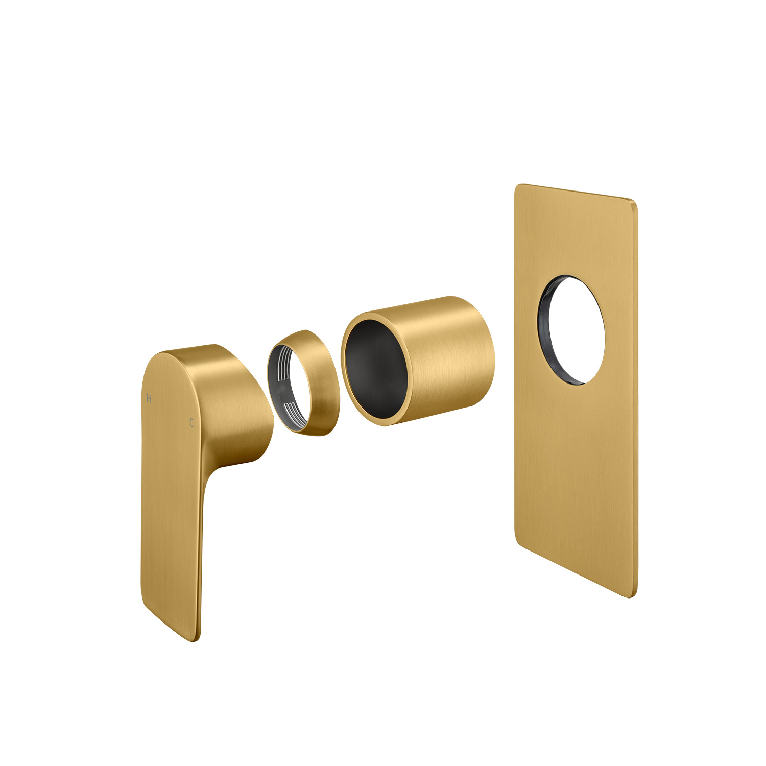 VOG - Brushed Brass Wall Mixer - Image 3