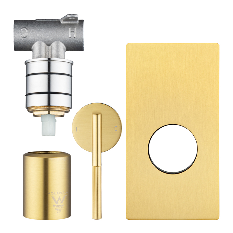 CADDENCE Series Brushed Brass Wall Mixer - Image 4