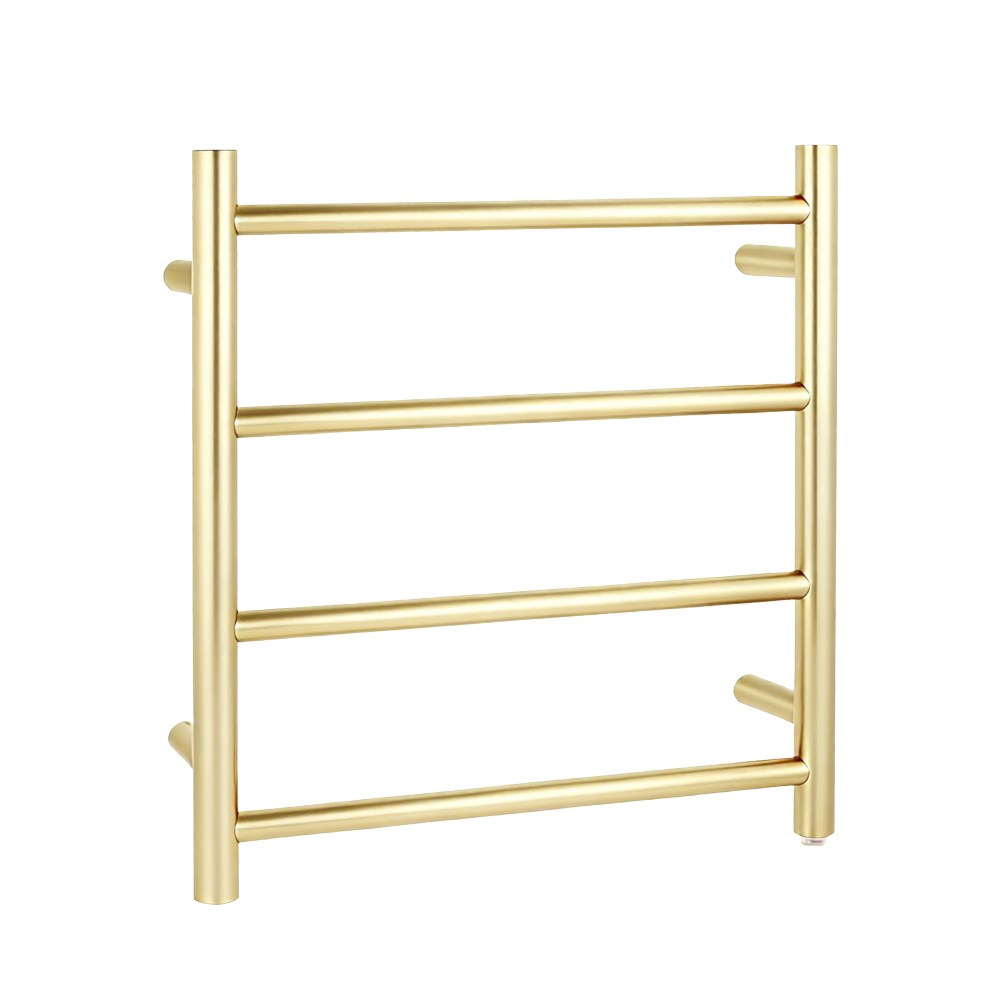 Light Brushed Brass Heated Towel Rack 4 Bars - Image 2
