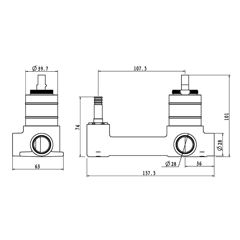 Wall Mixer with Spout In-wall Part - Image 2