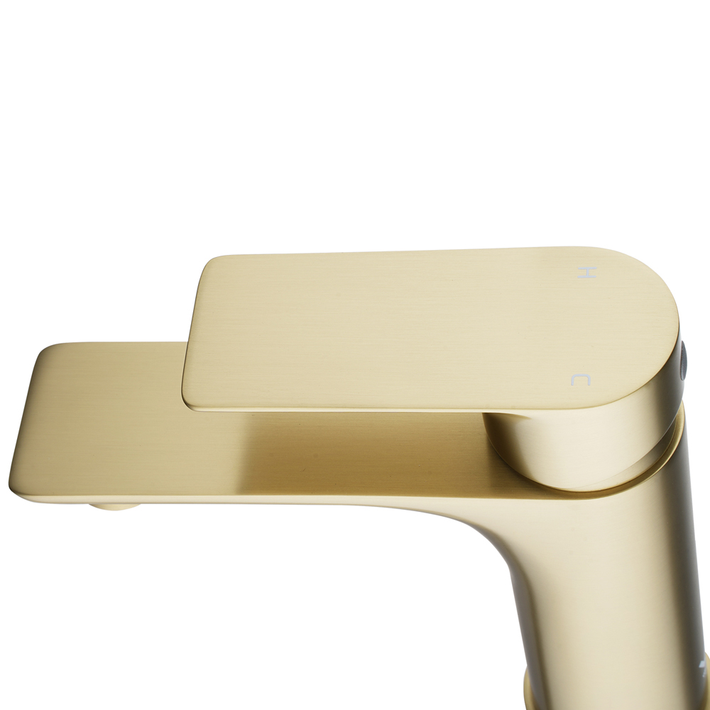 VOG Series Light Brushed Brass Basin Mixer - Image 4