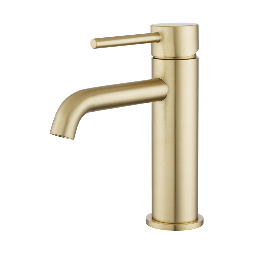 LUCID PIN - Light Brushed Brass Basin Mixer - Image 6