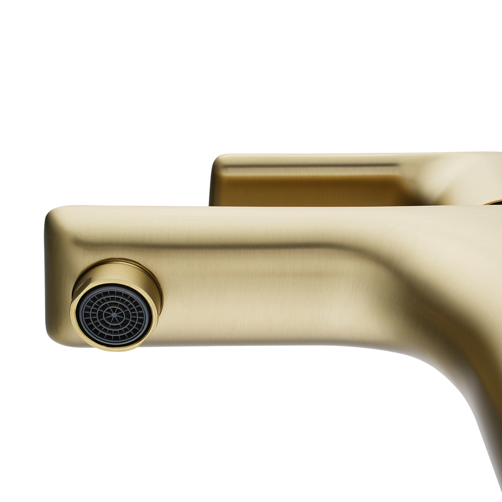 LUCID PIN - Light Brushed Brass Basin Mixer - Image 2