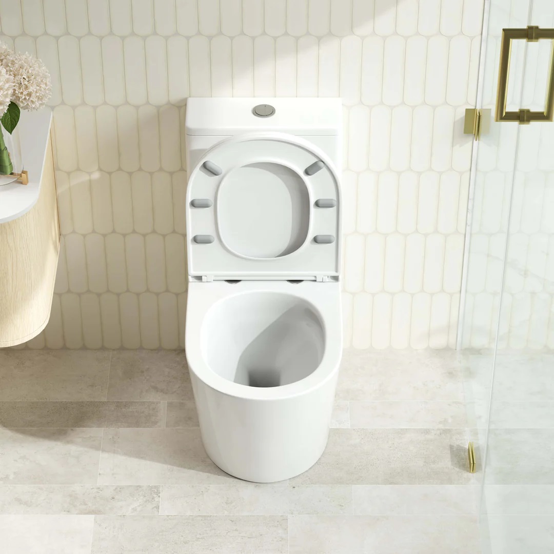 OXFORD 680*415*870mm Gloss White Flushing Back to Wall Toilet Suite - Image 3