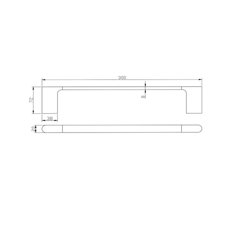 VOG - Light Brushed Brass Hand Towel - Image 2