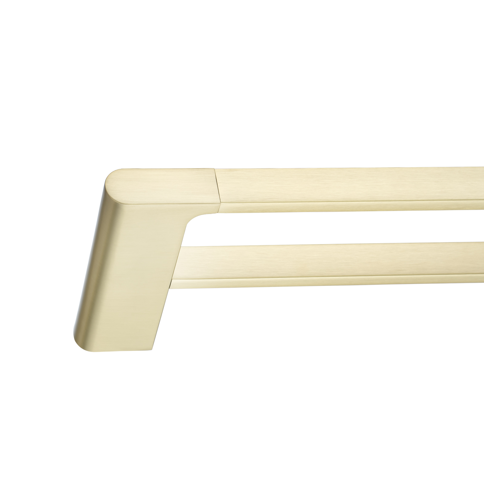 VOG - 600mm Light Brushed Brass Double Towel Rail - Image 2