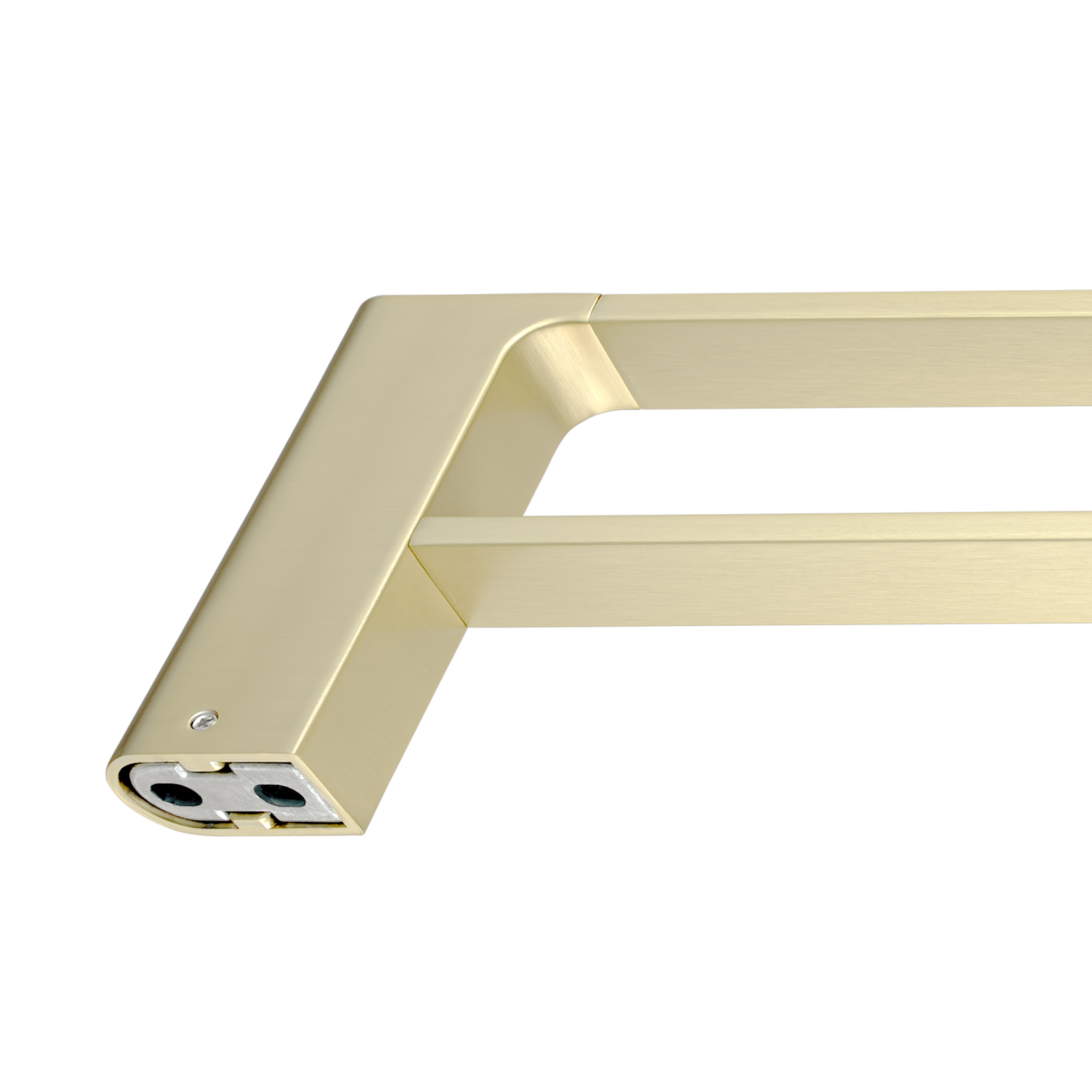 VOG - 600mm Light Brushed Brass Double Towel Rail - Image 3