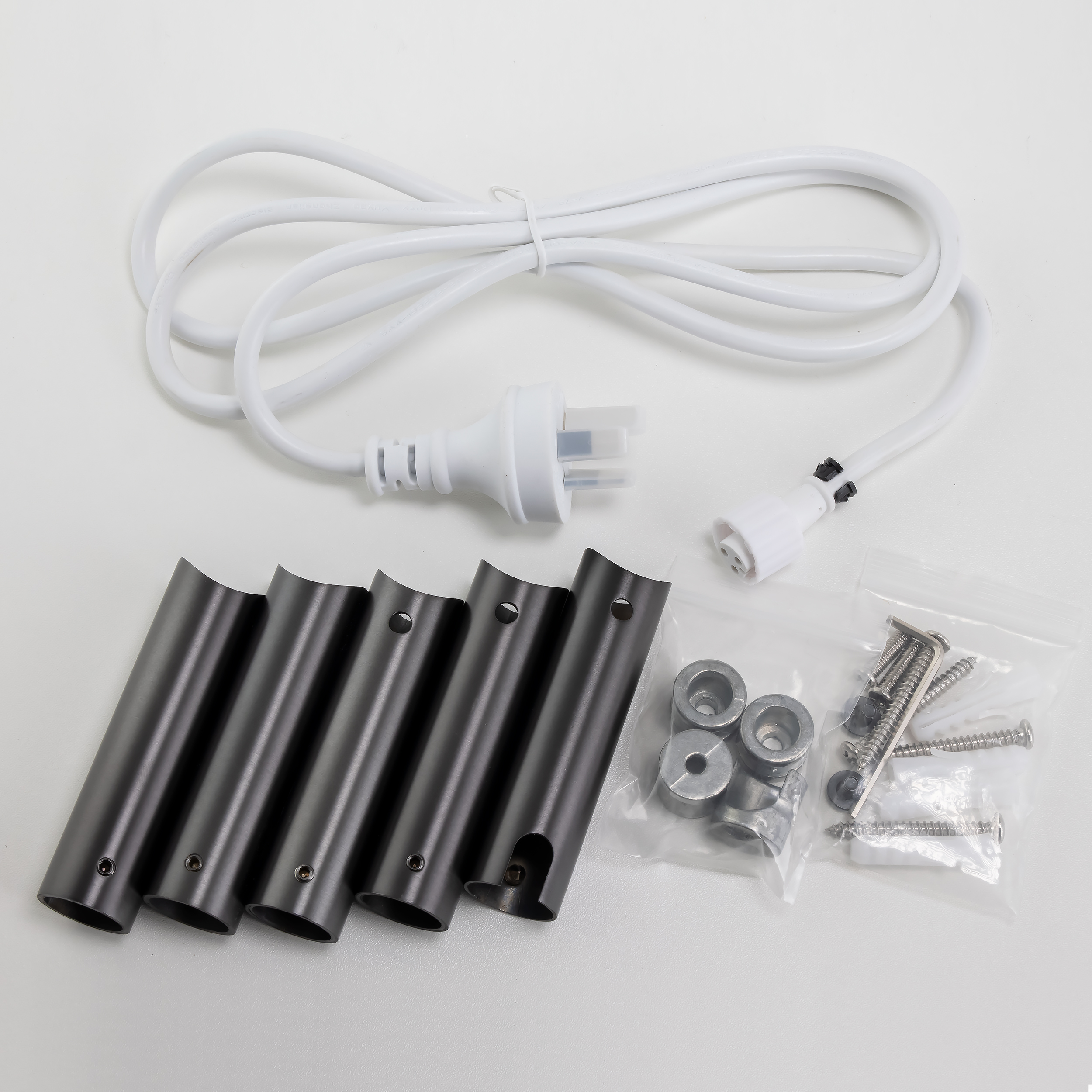 Brushed Gunmetal Heated Towel Rack 4 Bars - Image 3