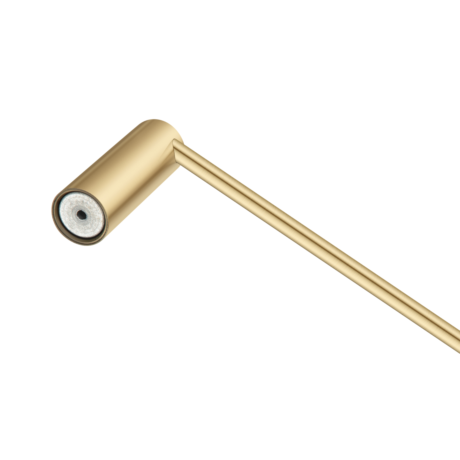 600mm Brushed Brass Single Towel Rail - Image 5