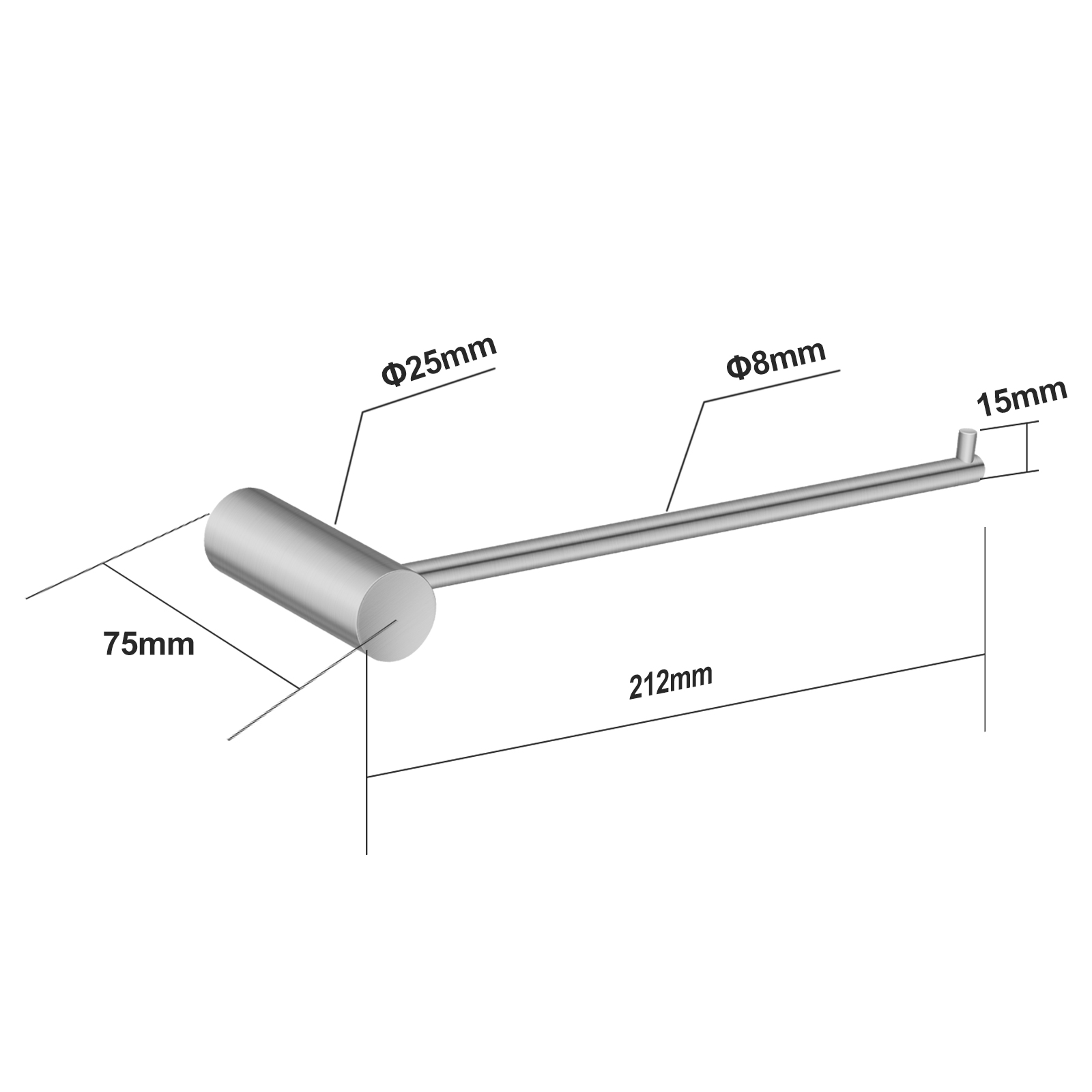 Brushed Nickel Hand Towel - Image 2