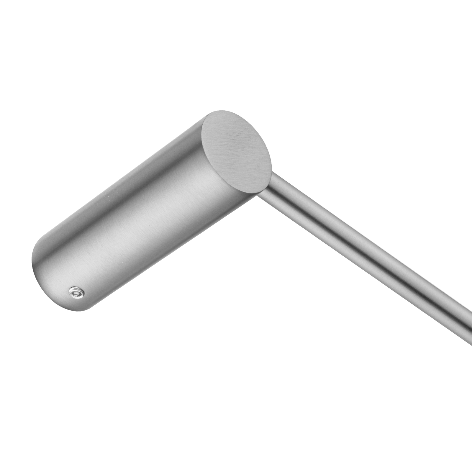 600mm Brushed Nickel Single Towel Rail - Image 4