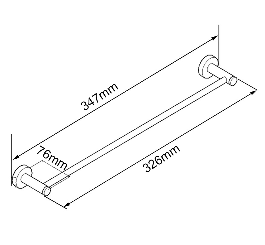 LUCID PIN - 300mm Brushed Brass Hand Towel - Image 5