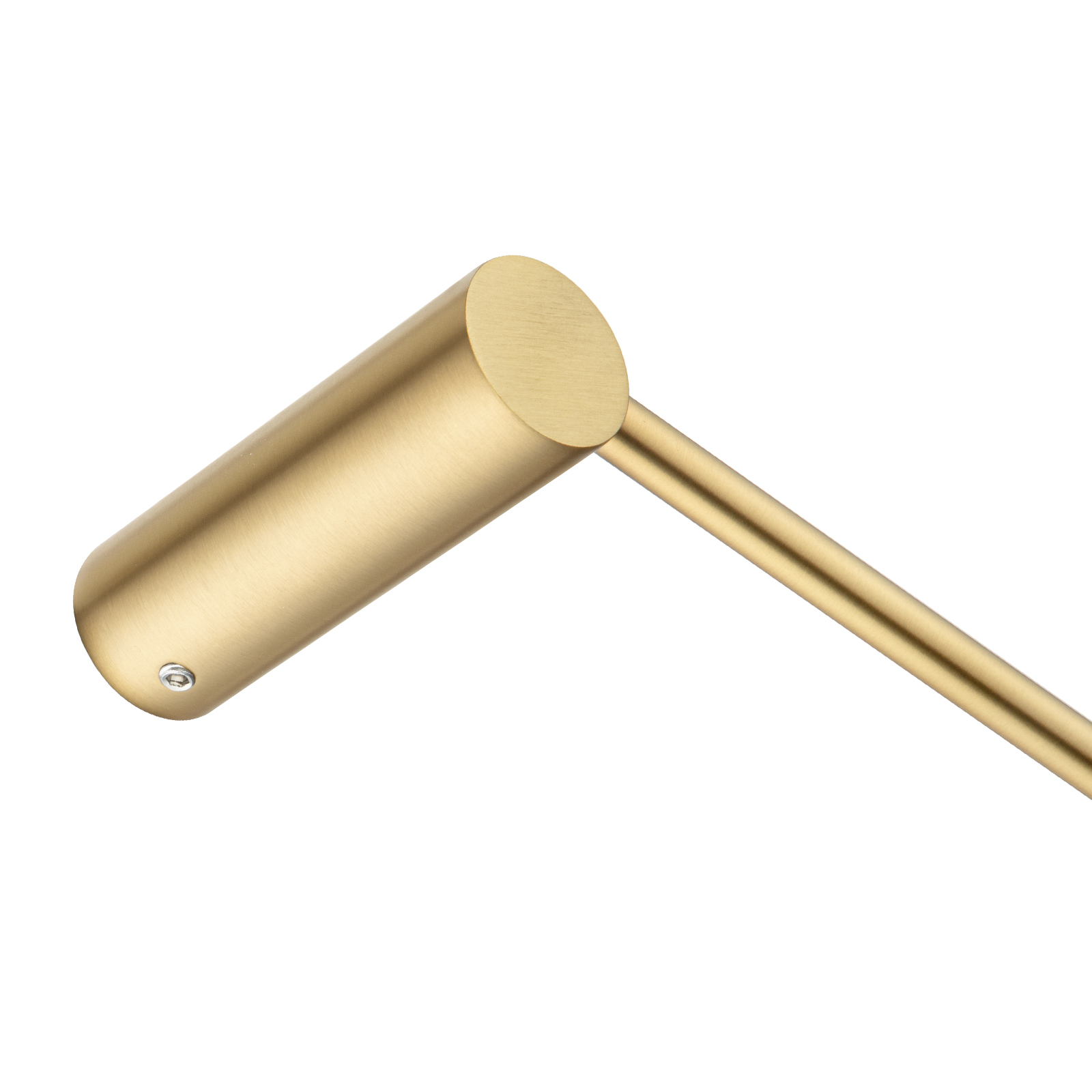 600mm Brushed Brass Single Towel Rail - Image 2