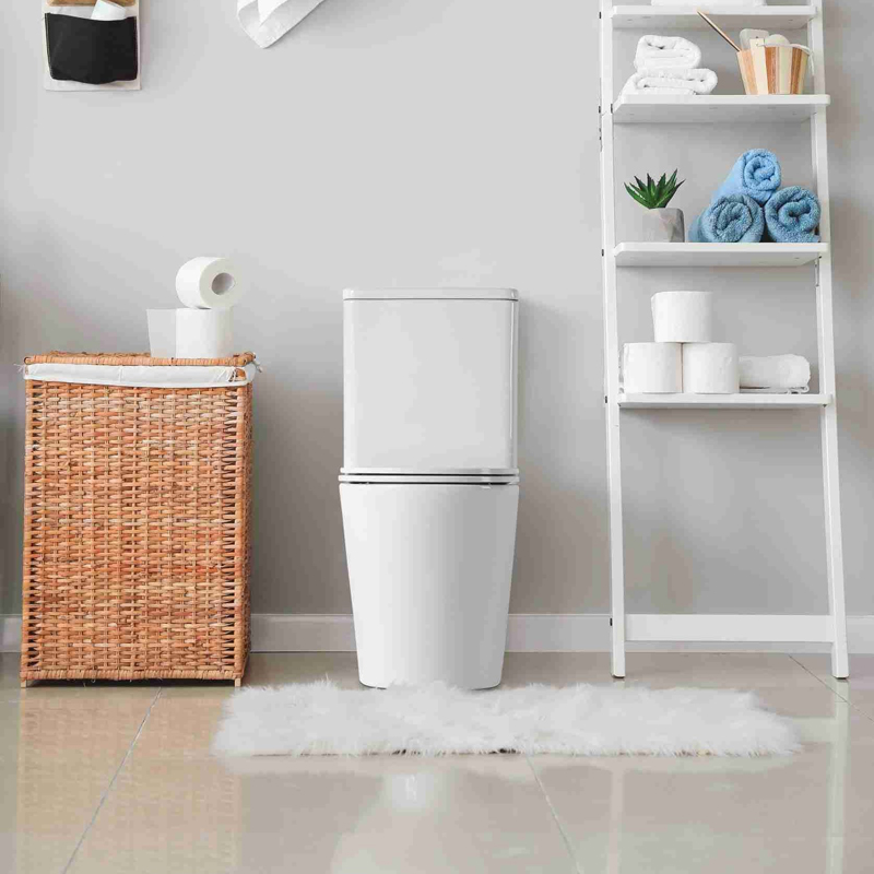 BERLIN 670*360*850mm Gloss White Quiet Flushing Back to Wall Two-piece Toilet Suite - Image 2
