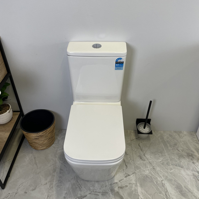 ENOX 605*340*810mm Gloss White Rimless Flushing Back to Wall Two-piece Toilet Suite - Image 2