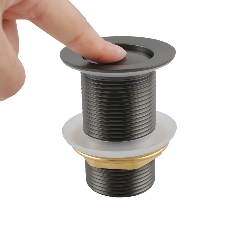 Gunmetal Pop Up Waste No Overflow - Image 2