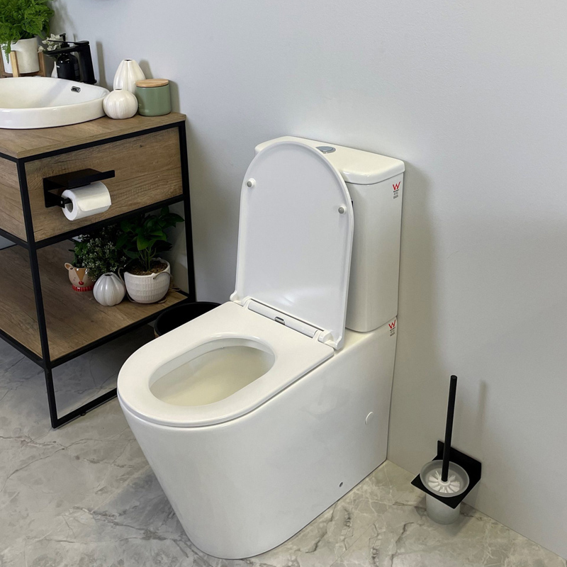 VERA 670*360*850mm Gloss White Tornado Flushing Back to Wall Two-piece Toilet Suite - Image 2