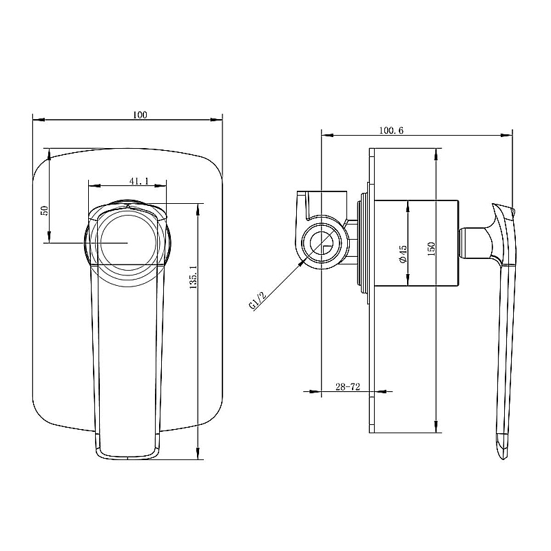 ESPERIA - Chrome Wall Mixer - Image 2