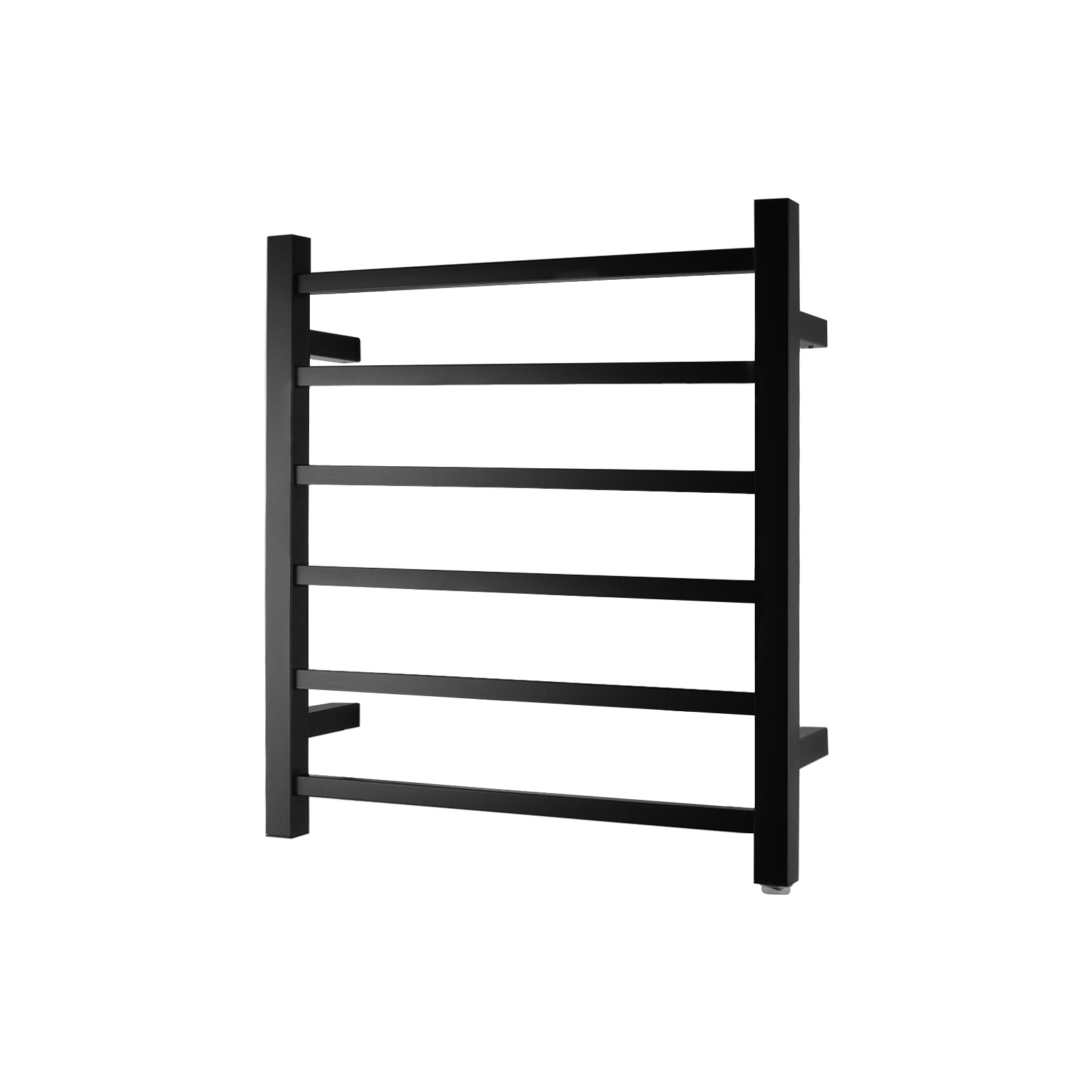 Black Heated Towel Rack 6 Bars - Image 2