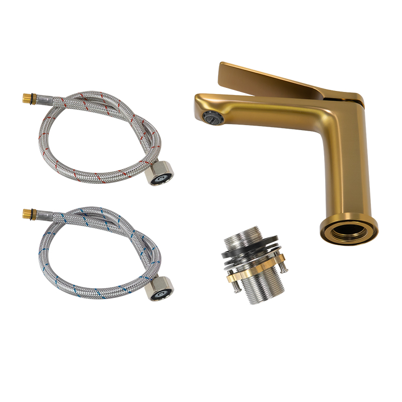 RUSHY - Brushed Brass Basin Mixer - Image 3