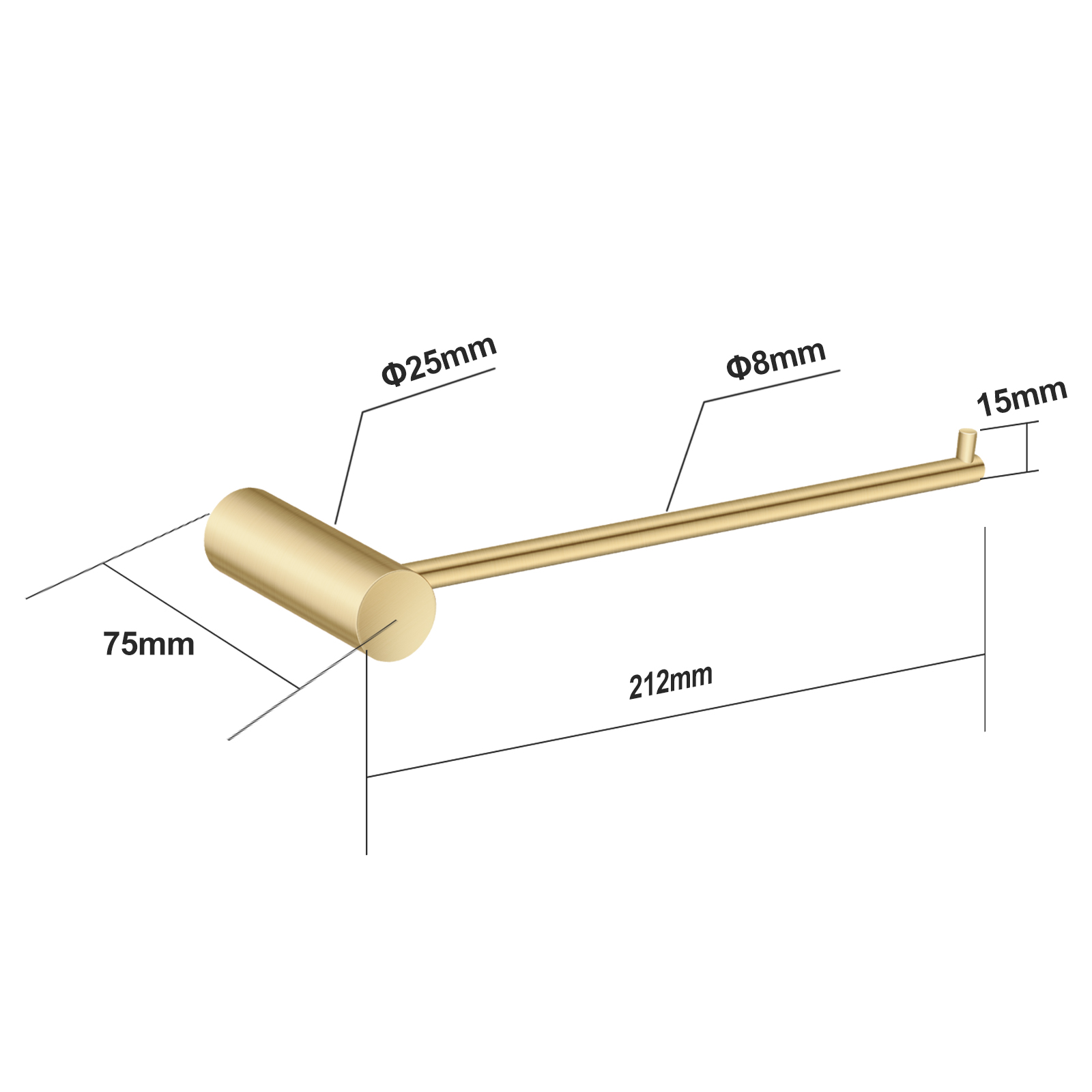 Brushed Brass Hand Towel - Image 2