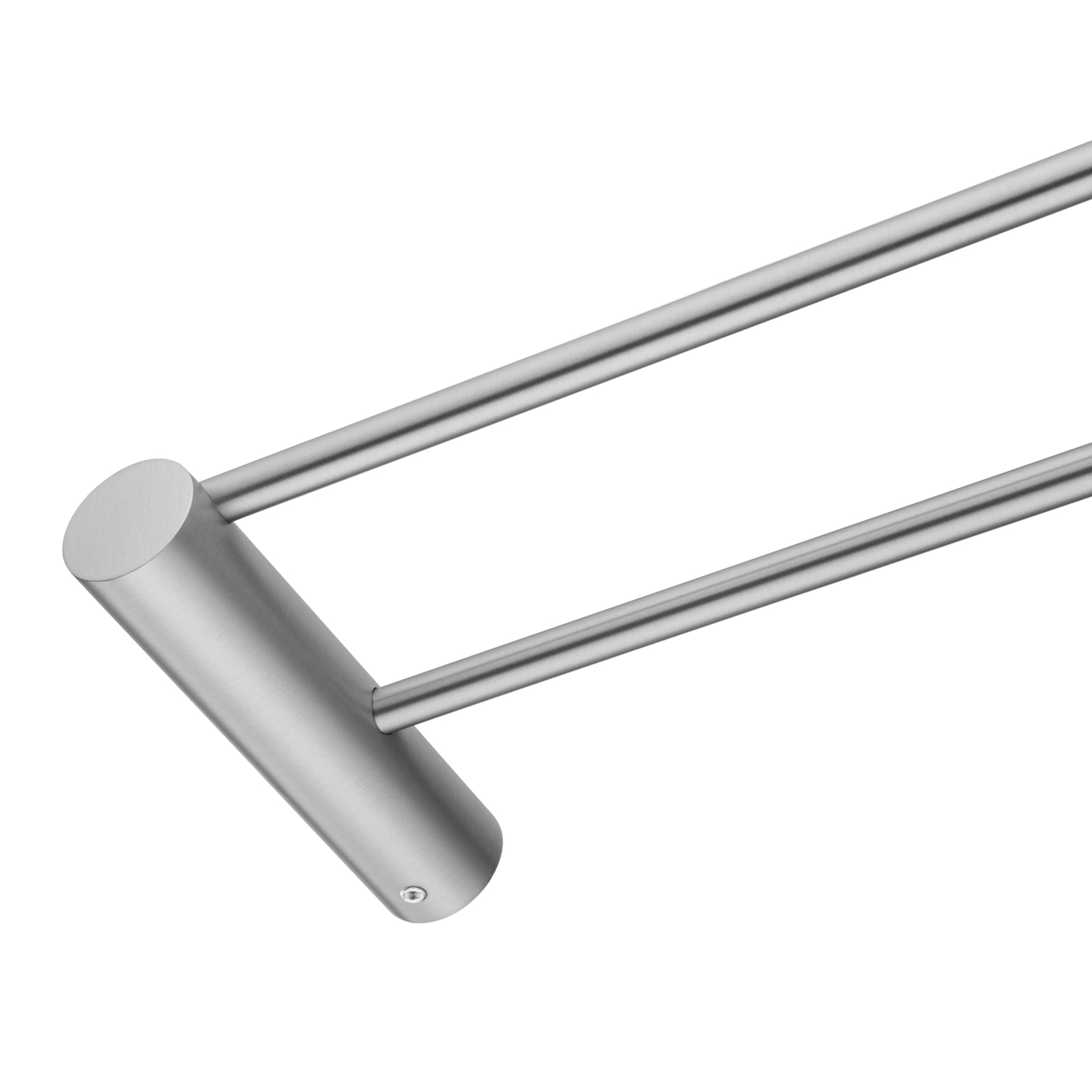 600mm Brushed Nickel Double Towel Rail - Image 4
