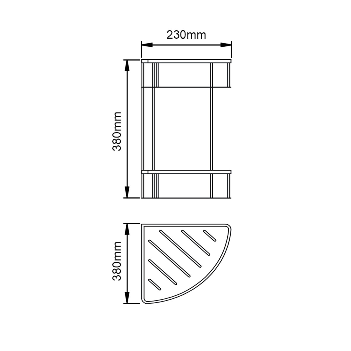 IVANO - Chrome Stainless Steel Shelf - Image 2